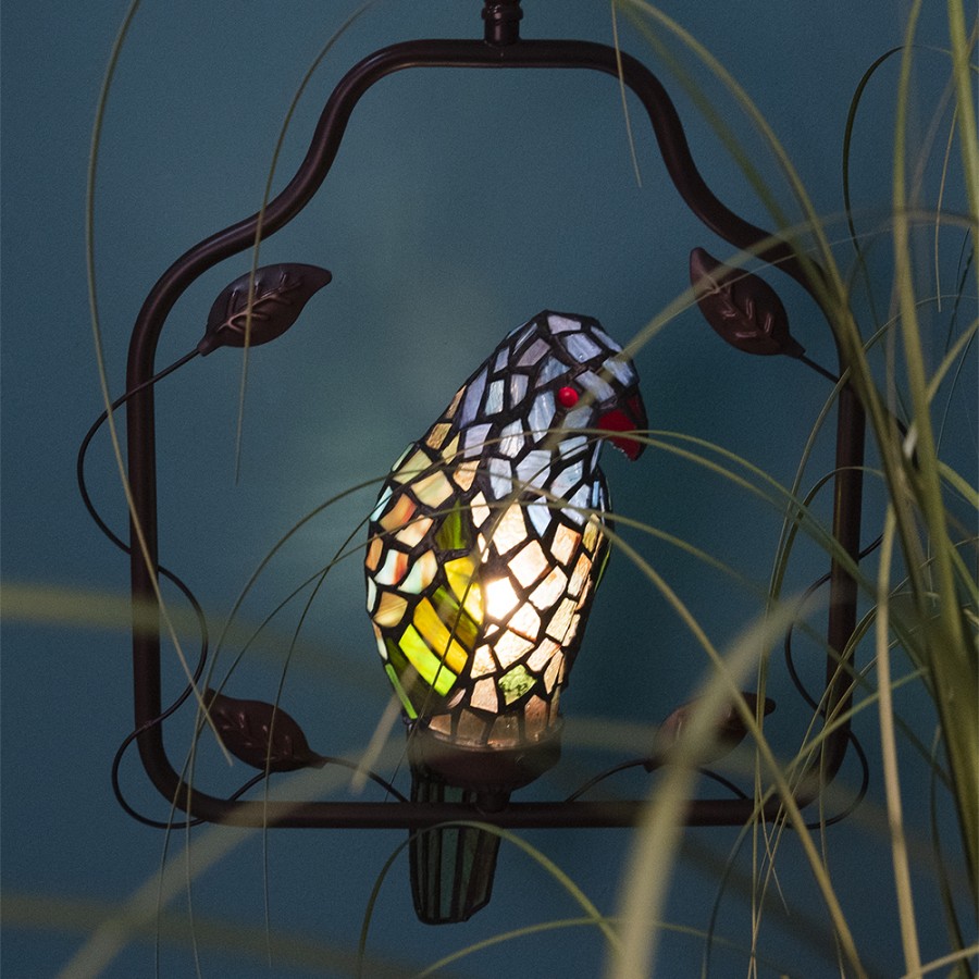 Lampadario Tiffany Pappagallo, dettagli