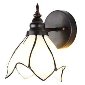 Faretto da Parete Tiffany Bianco Ondulato