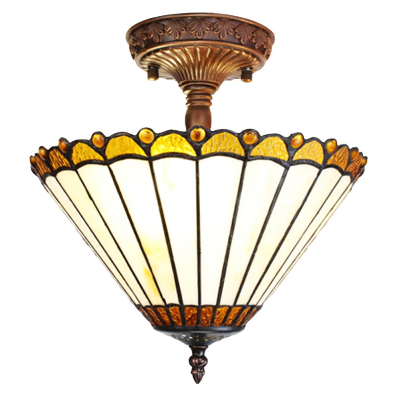 Plafoniera Tiffany Stile Vintage, 29cm 2 Plafoniera Tiffany Stile Vintage