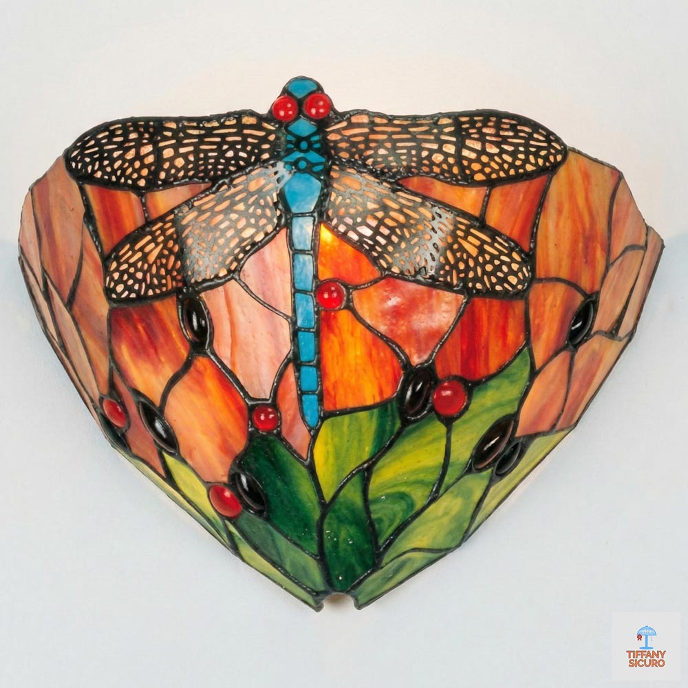 Applique Lampada da Parete Dragonfly, larga 30cm 2 Applique Lampada da Parete Dragonfly