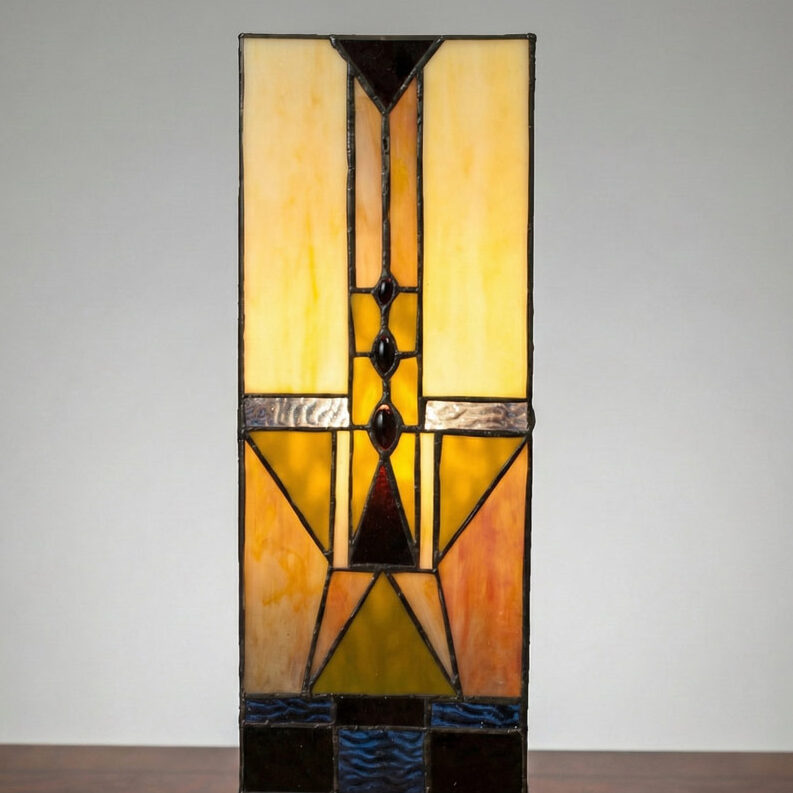 Lampada da Tavolo Liberty Parallelepipedo Classica, alta 45cm 2 Lampada da Tavolo Liberty Parallelepipedo Classica