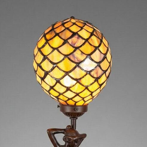 Lampada da Tavolo Tiffany Scultura Sfera, paralume