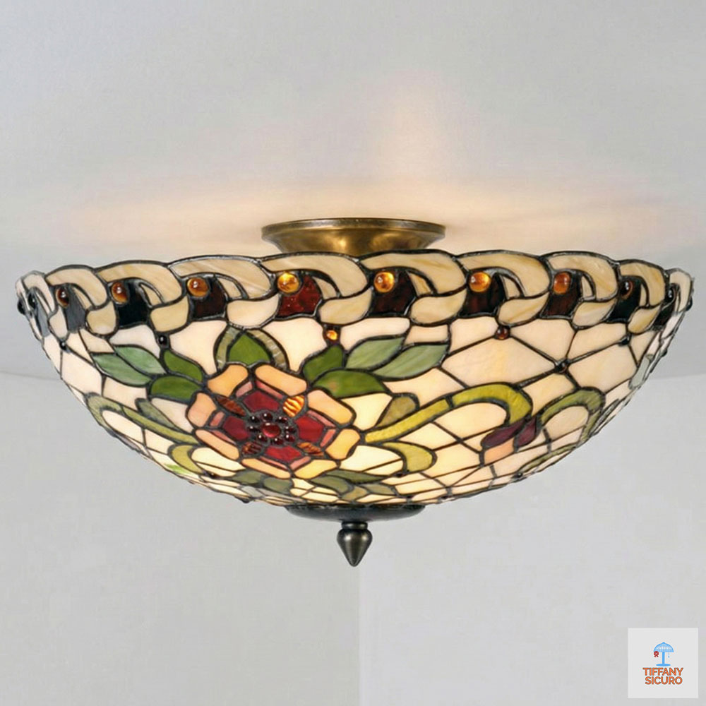 Plafoniera Tiffany Liberty Floreale, 40cm 1 Plafoniera Tiffany Liberty Floreale