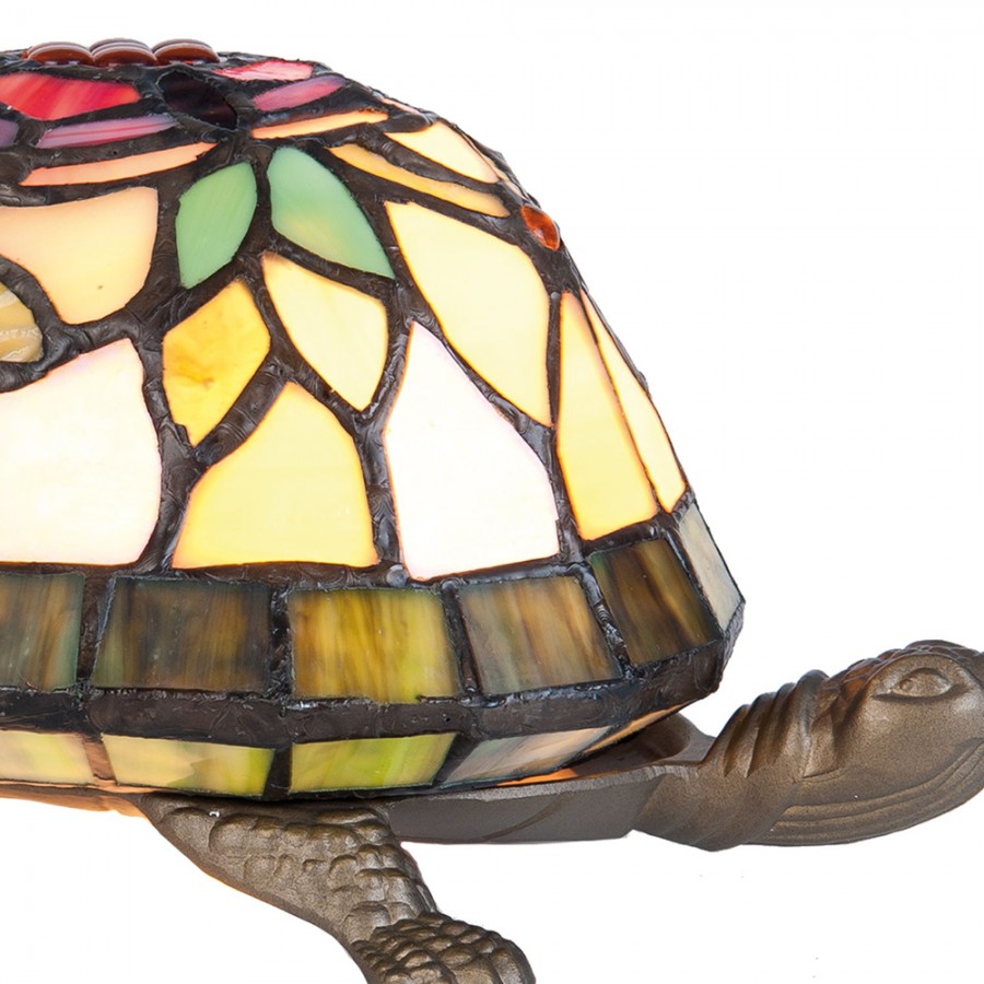 Lampada da Tavolo Tiffany Tartaruga Colorata, lunga 6 Lampada da Tavolo Tiffany Tartaruga Colorata, dettagli