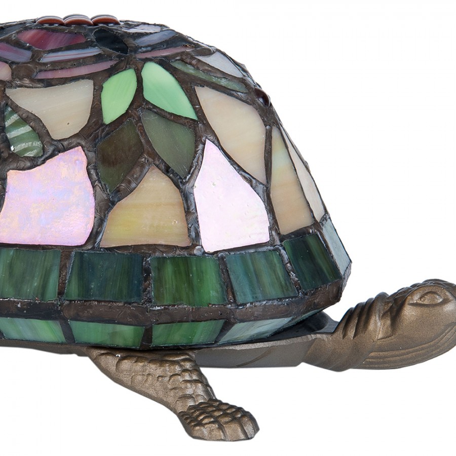Lampada da Tavolo Tiffany Tartaruga Colorata, lunga 5 Lampada da Tavolo Tiffany Tartaruga Colorata