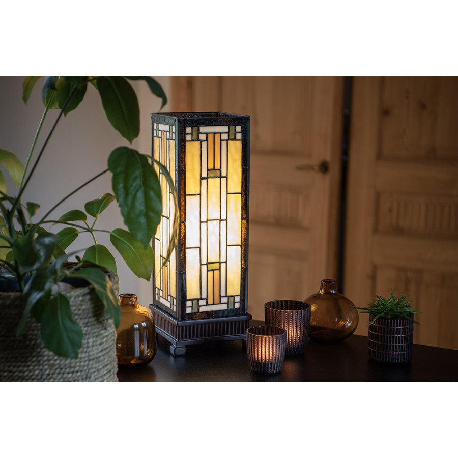 Lampada da Tavolo Liberty Parallelepipedo Stile Antico, dettagli