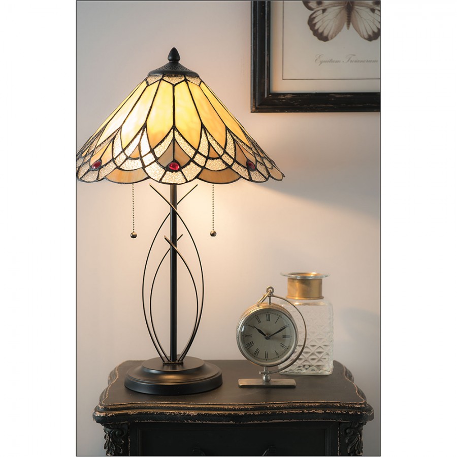 Lampada da Tavolo stile Liberty Moderna, 40cm 3 Lampada da Tavolo stile Liberty Moderna