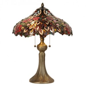 Lampada da Tavolo Liberty Floreale Rossa