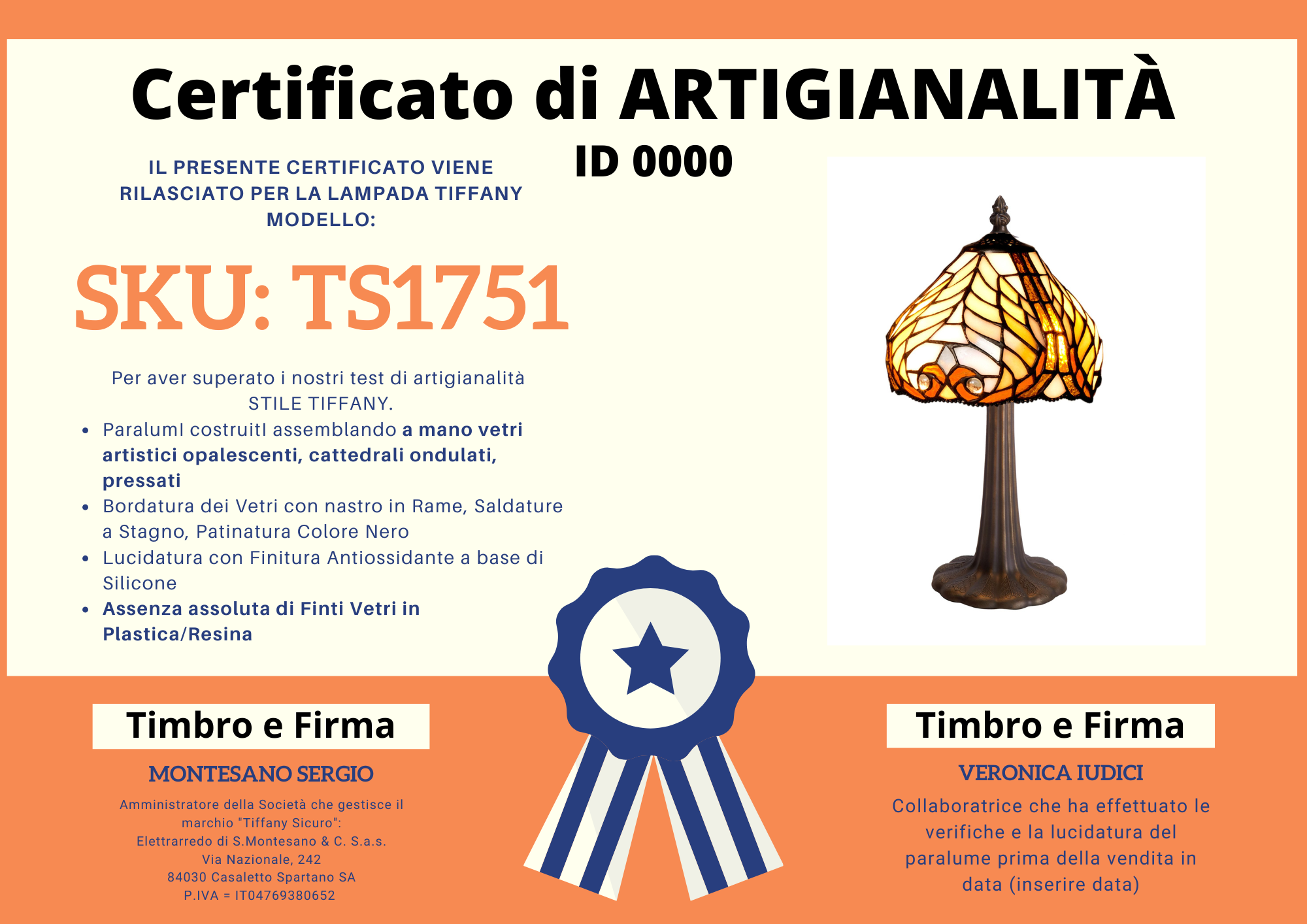 Abat Jour Liberty, 20cm 5 Abat Jour Liberty, certificato
