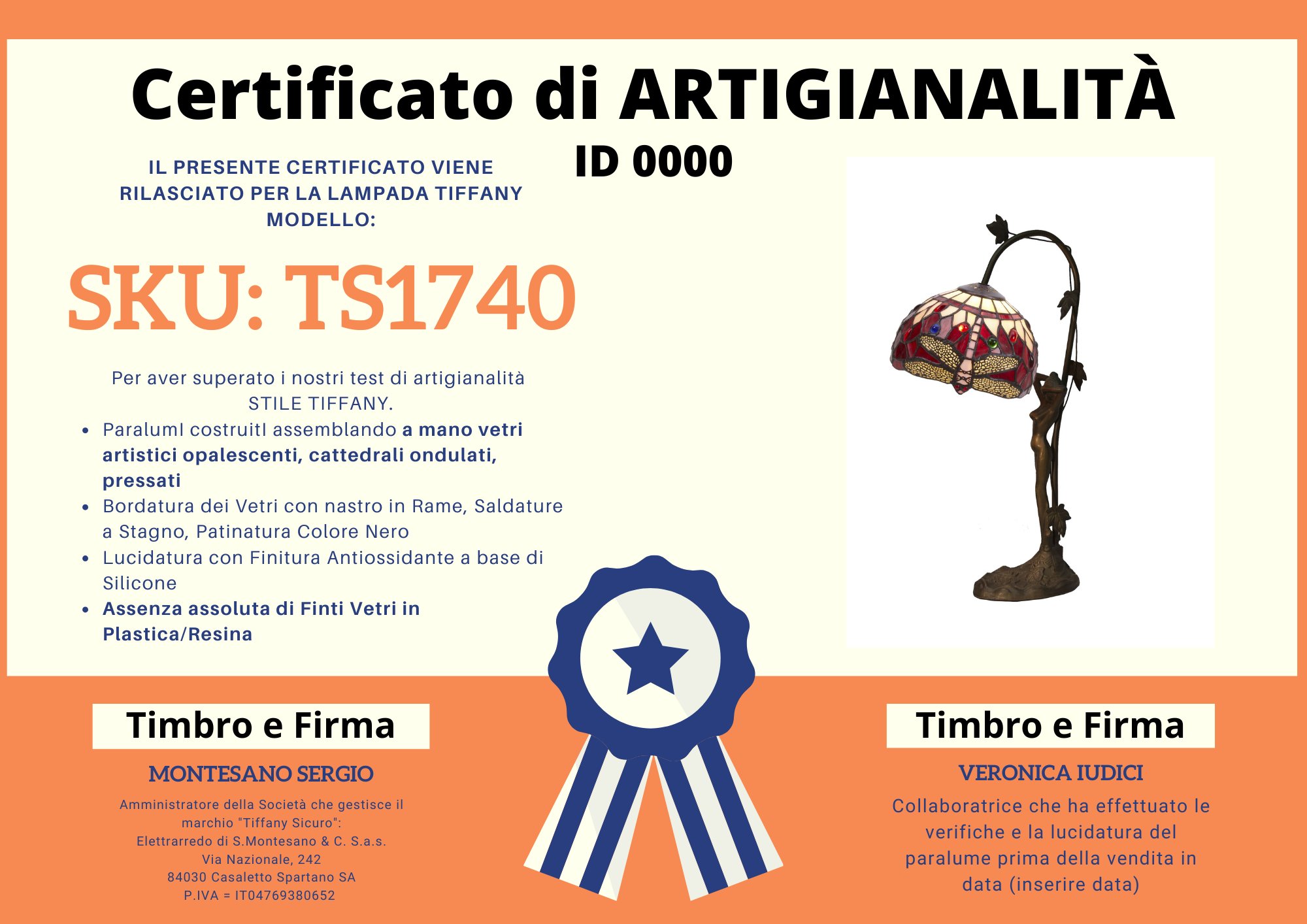 Abatjour Tiffany con Libellule Rosso Rubino, alta 54cm 4 Abatjour Tiffany con Libellule Rosso Rubino, certificato
