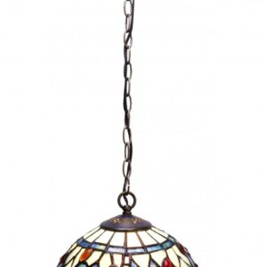 Lampadario Tiffany con Libellule sfondo Blu Piccolo