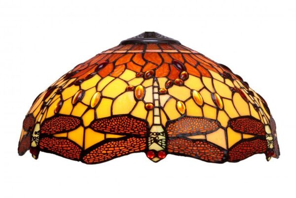 Lampada da Terra Tiffany con Libellule, paralume