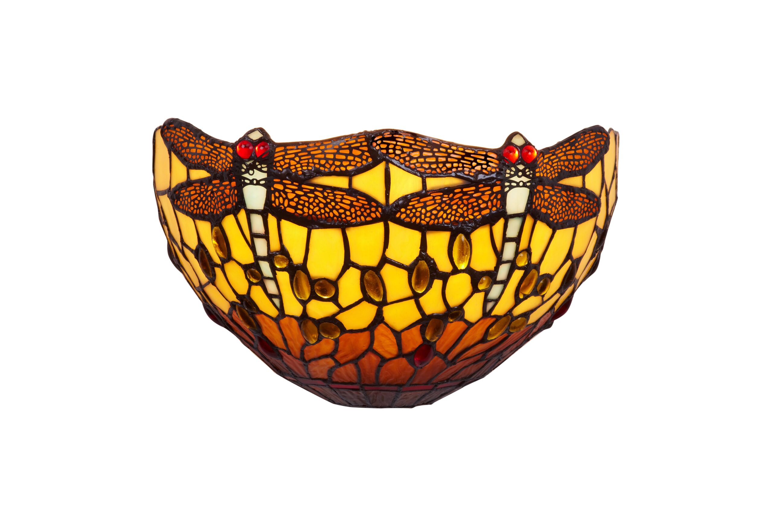 Applique Tiffany Arancione con Libellule