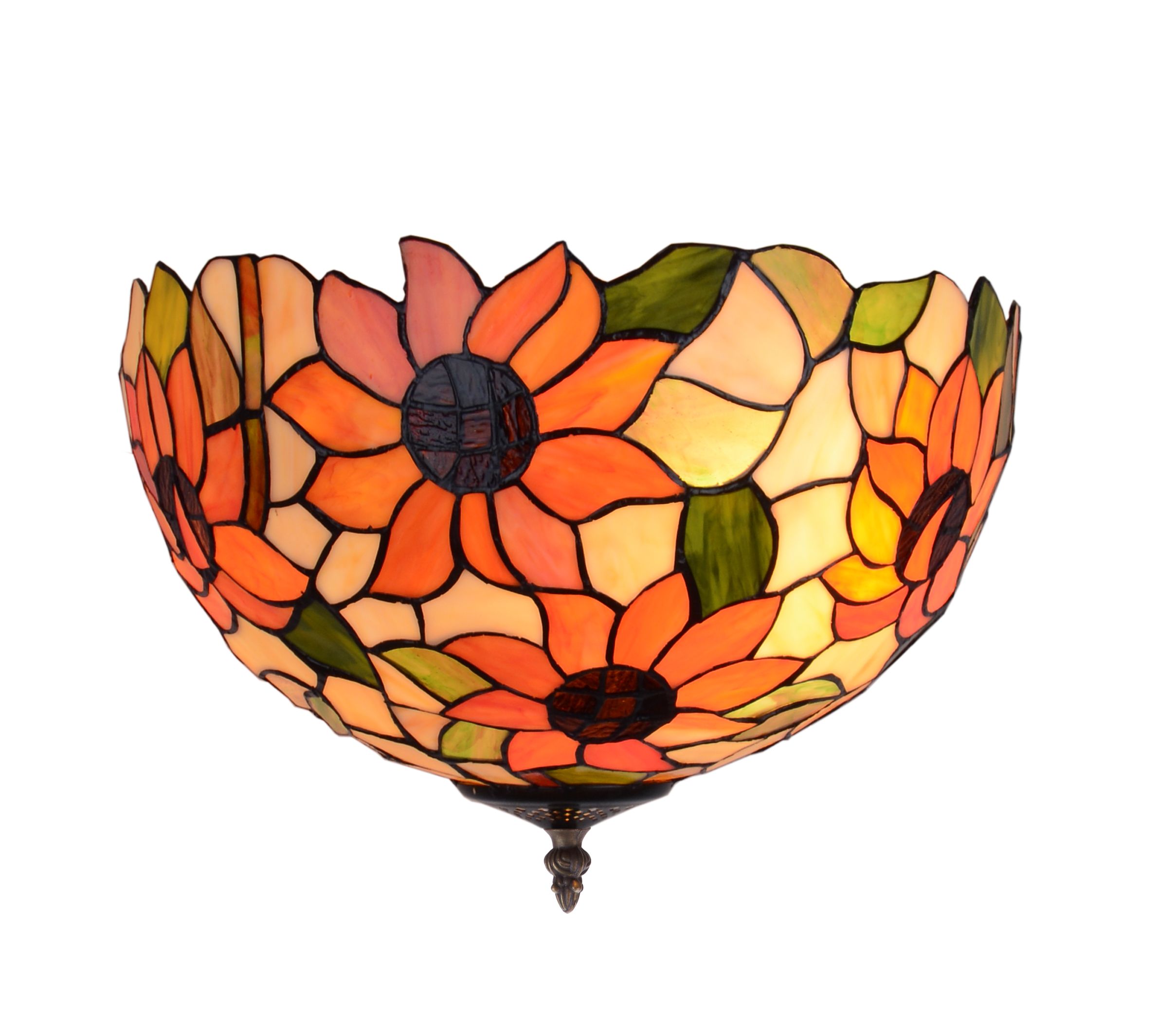Plafoniera con Fiori Tiffany Piccola, 30cm 3 Plafoniera con Fiori Tiffany Piccola, dettagli