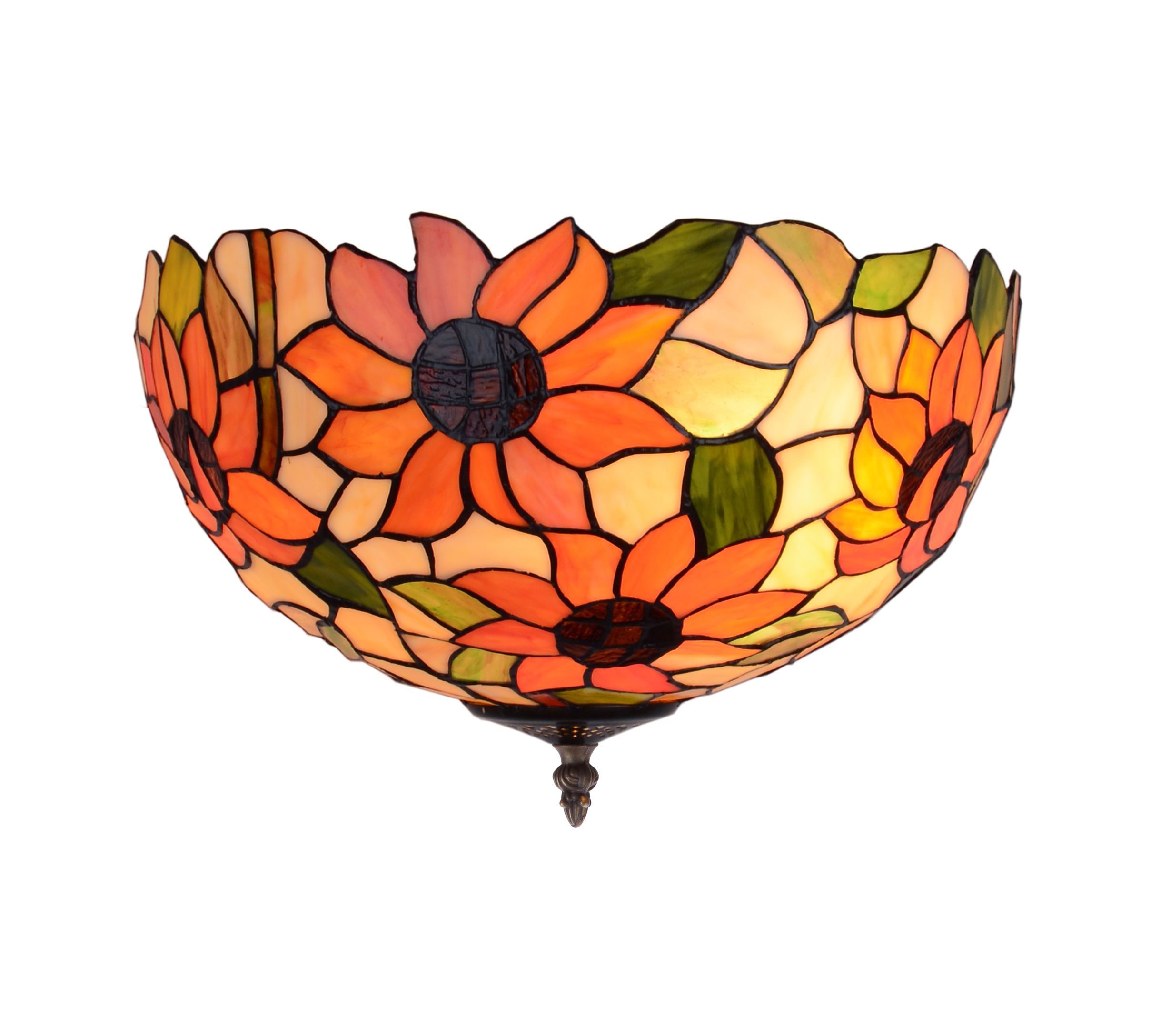Plafoniera con Fiori Tiffany, 40cm 2 Plafoniera con Fiori Tiffany
