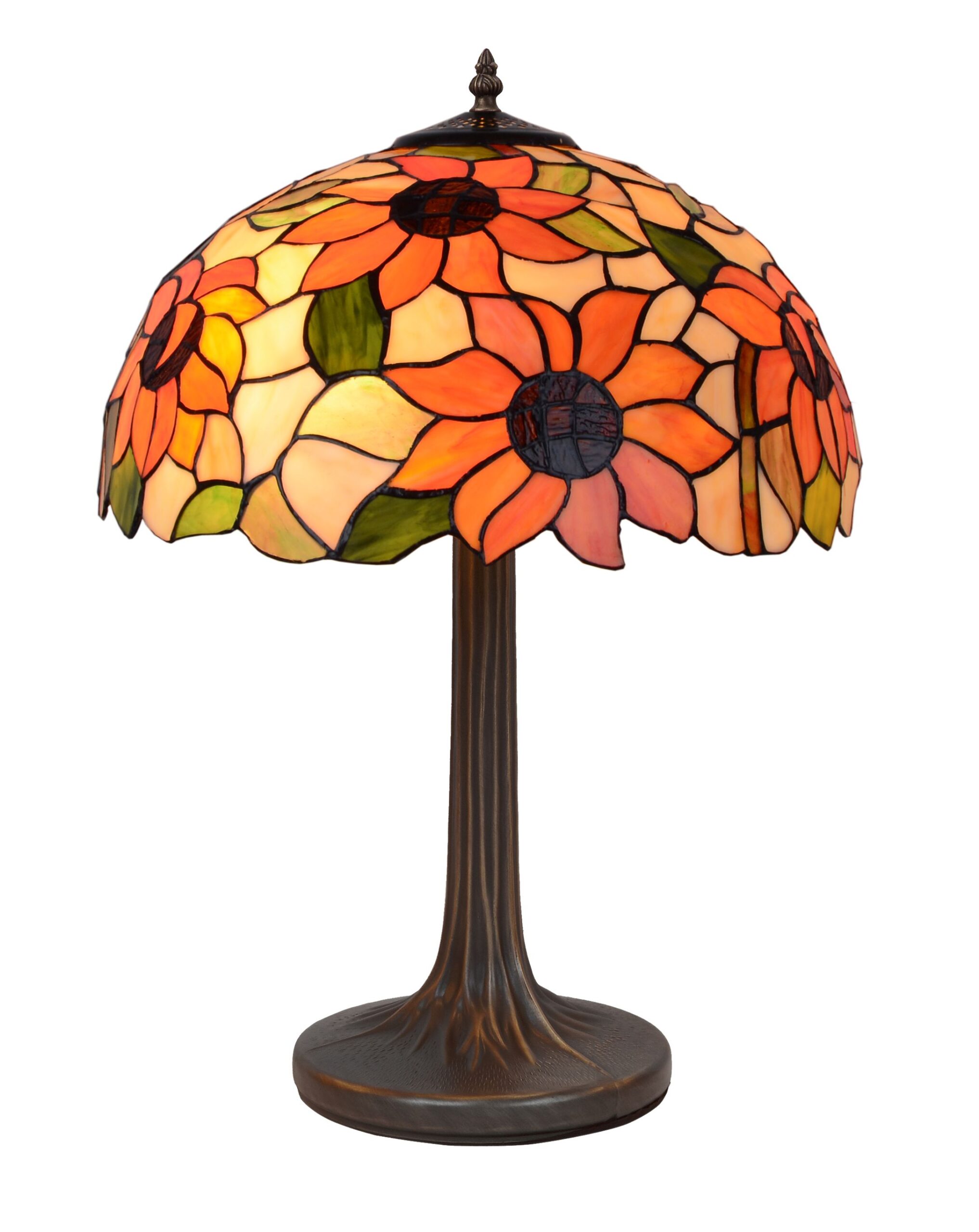 Lampada da Tavolo con Fiori Tiffany, 40cm 2 Lampada da Tavolo con Fiori Tiffany