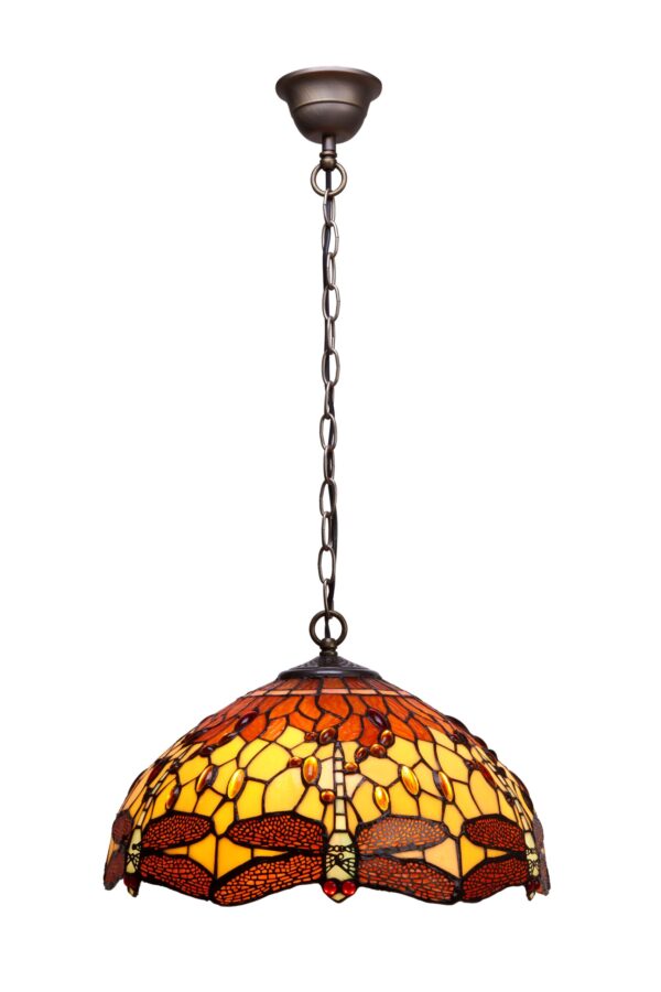 Lampadario Tiffany con Libellule Grande