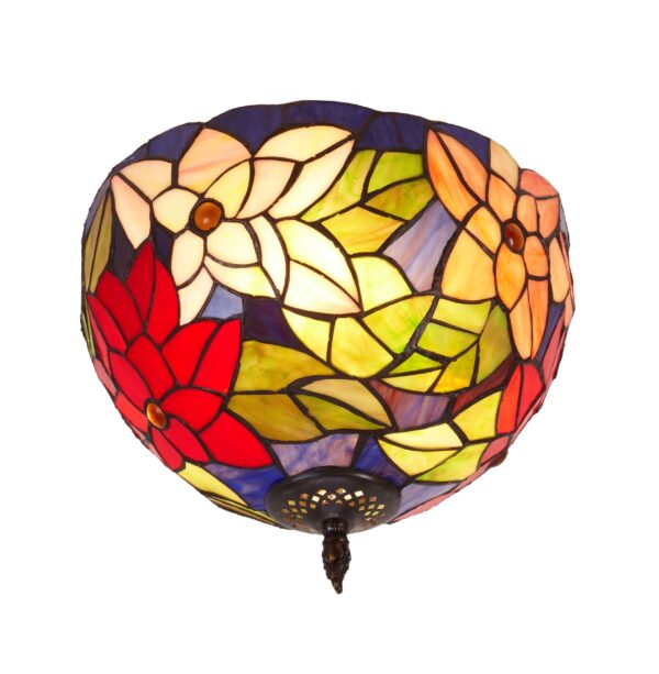 Plafoniera Decorativa con Fiori Tiffany Piccola