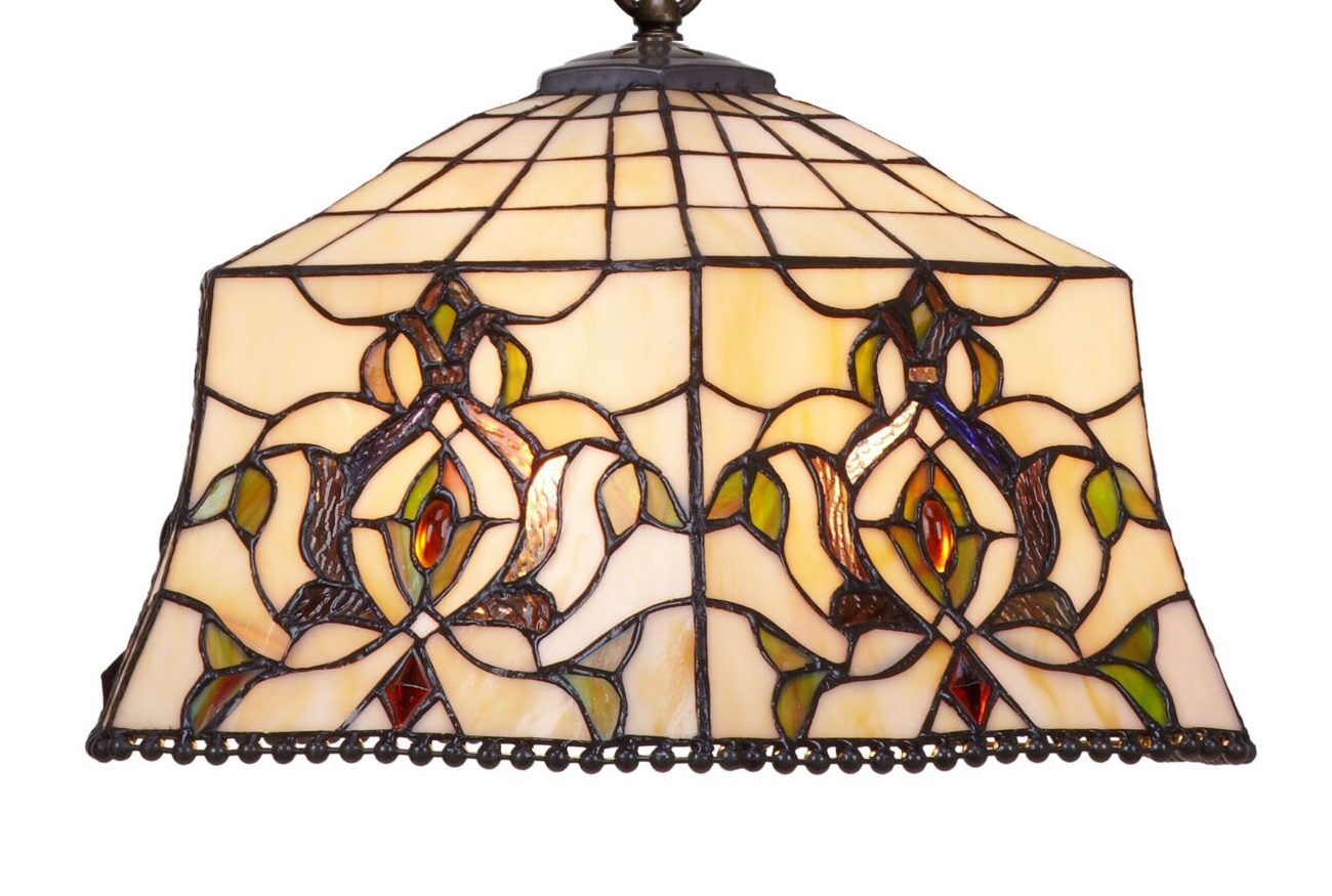 Lampadario Vintage Tiffany, 40cm 3 Lampadario Vintage Tiffany, paralume tiffany
