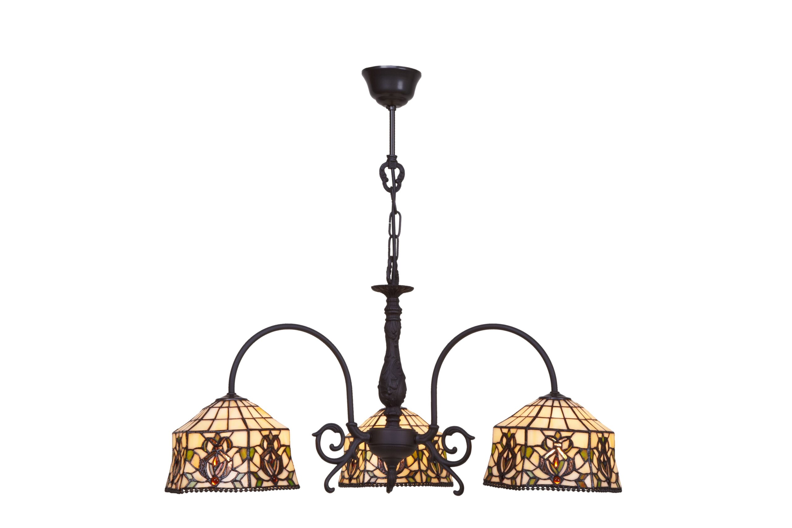 Lampadario Vintage a Bracci Tiffany, largo 64cm 2 Lampadario Vintage a Bracci Tiffany