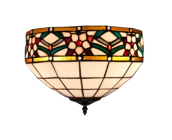 Plafoniera Floreale Tiffany Piccola, paralume tiffany