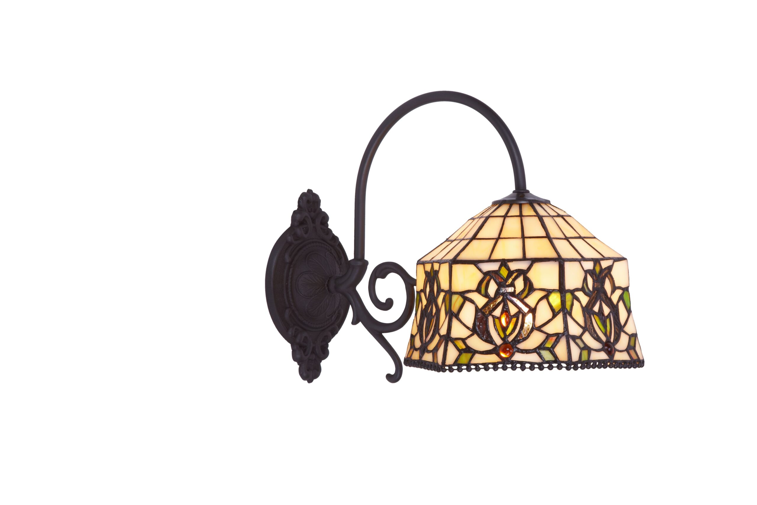 Applique Vintage Tiffany a Braccio, diametro 20cm 2 Applique Vintage Tiffany a Braccio