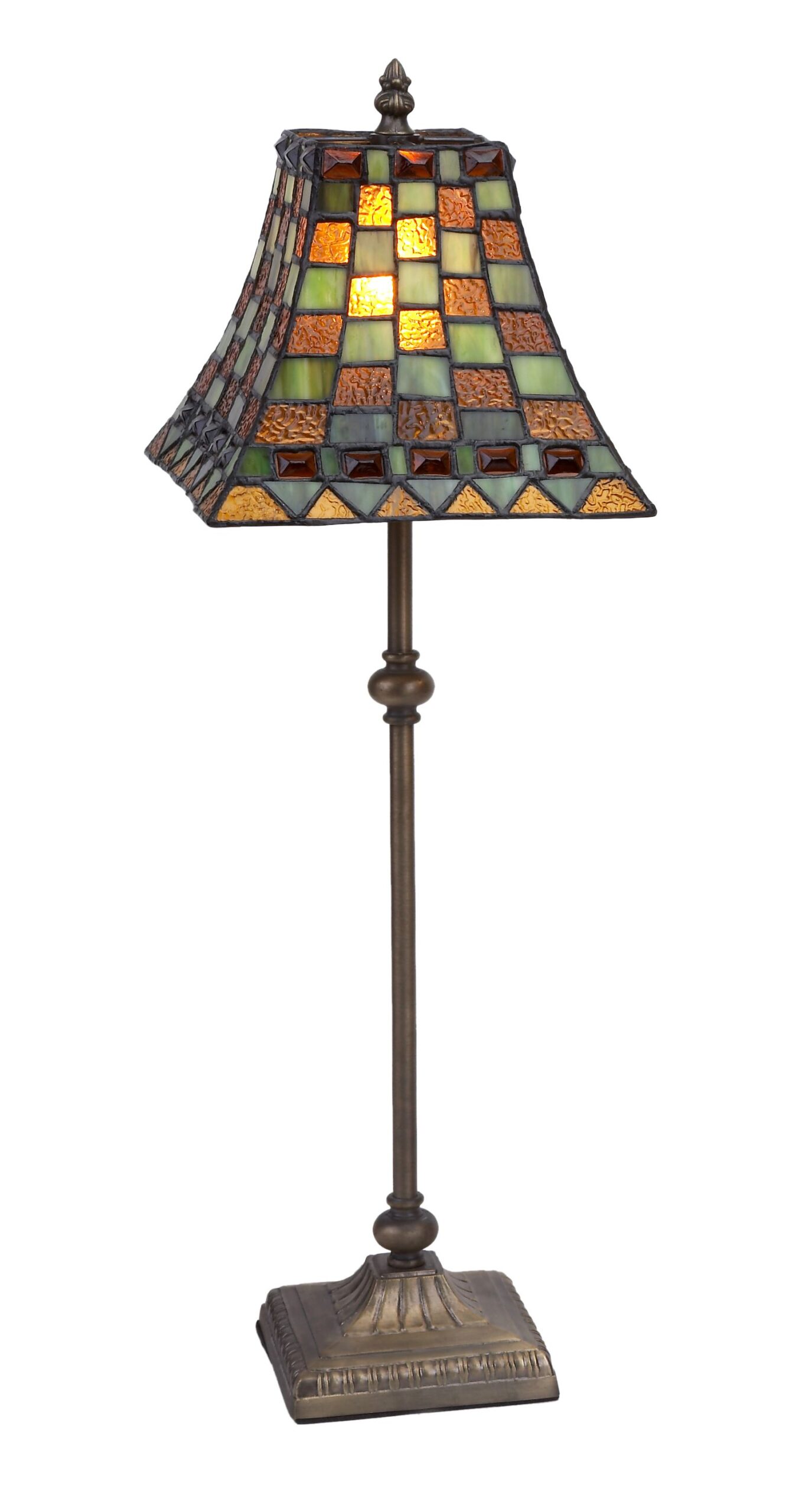 Lampada da Tavolo Vintage alta 60cm Tiffany, 20x20cm 2 Lampada da Tavolo Vintage alta 60cm Tiffany