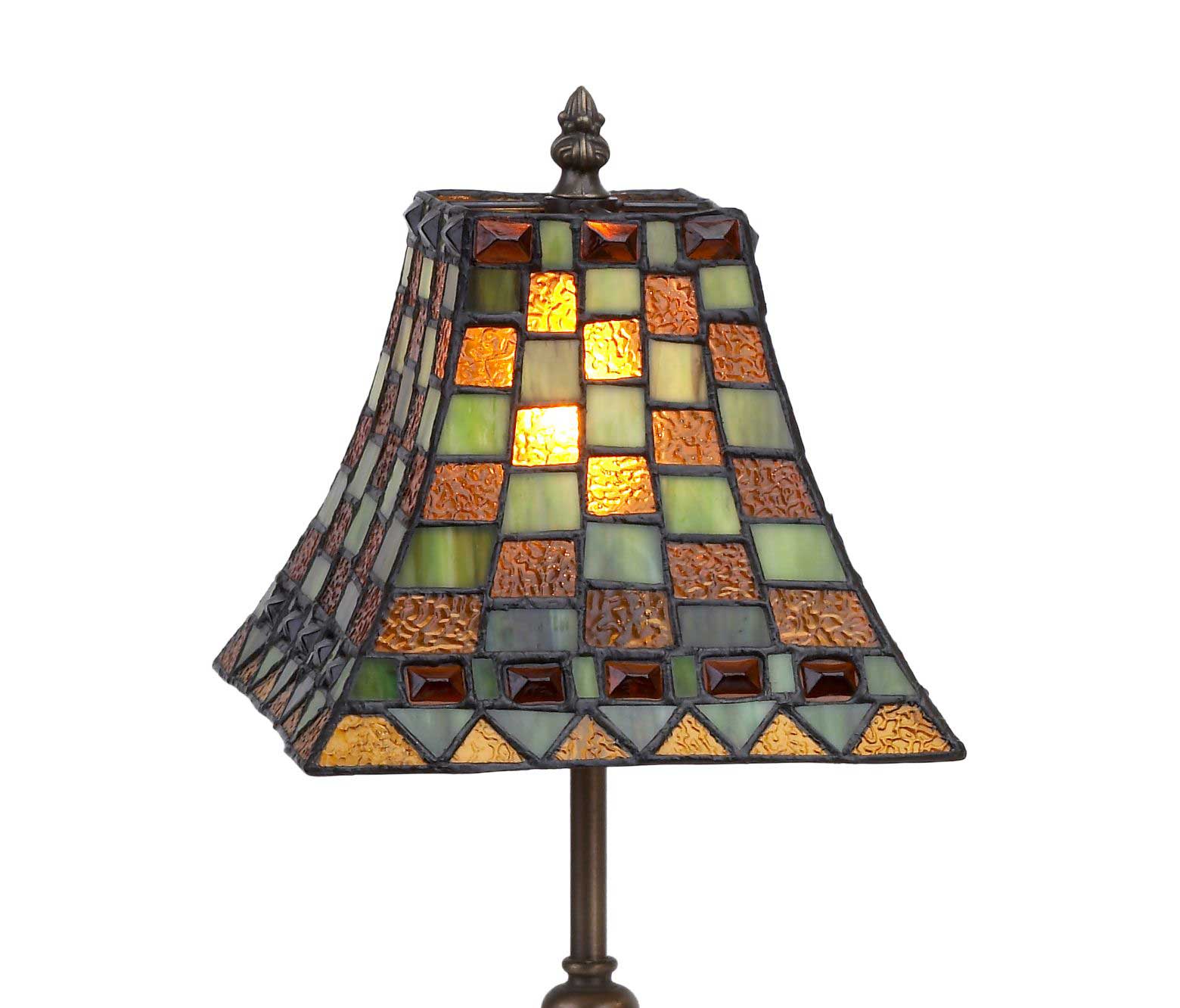 Lampada da Tavolo Vintage alta 60cm Tiffany, 20x20cm 4 Lampada da Tavolo Vintage alta 60cm Tiffany, paralume tiffany