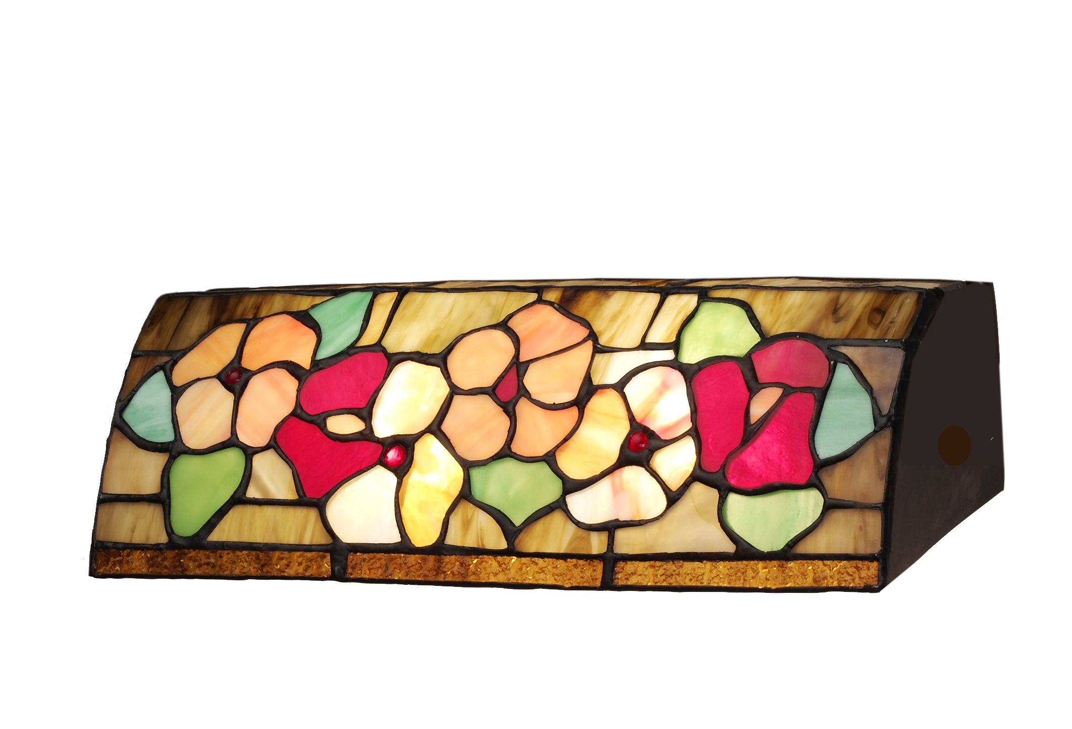Applique Tiffany con Fiori Regolabile, dettagli paralume tiffany