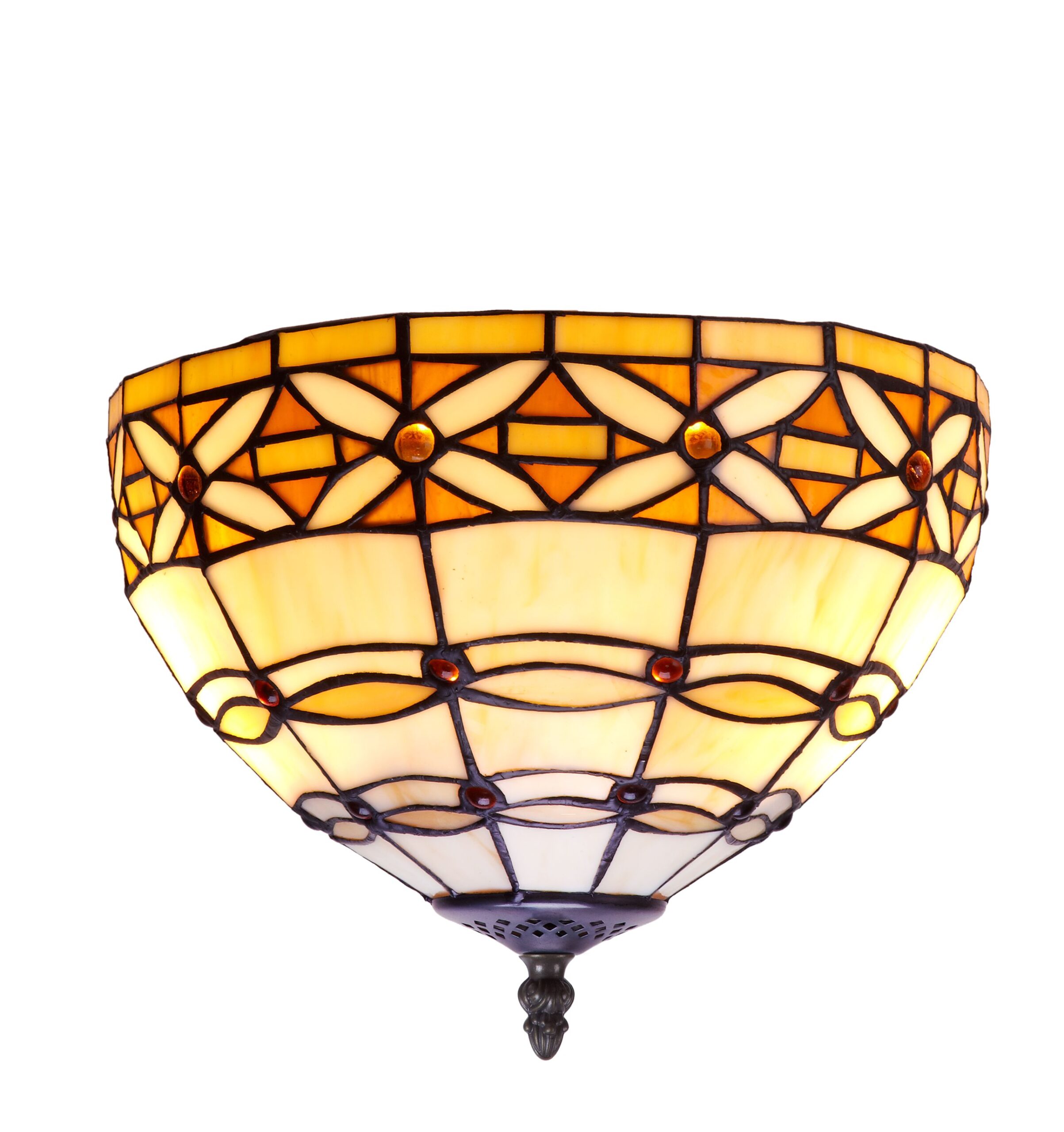 Plafoniera Art Deco Tiffany Piccola, 30cm 2 Plafoniera Art Deco Tiffany Piccola