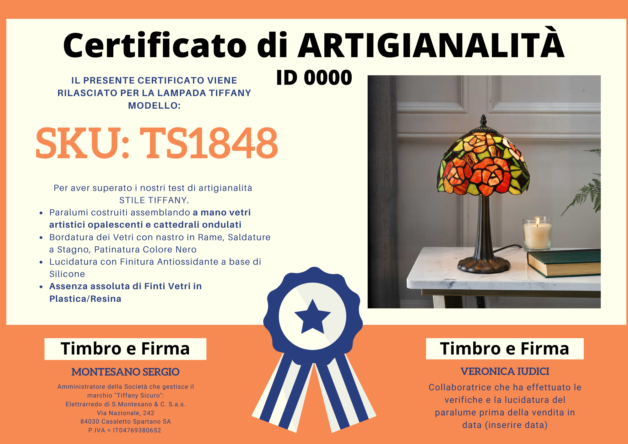 Abat Jour Tiffany con Rose Rosse Piccola, 20cm 4 Abat Jour Tiffany con Rose Rosse Piccola Pantalla Tiffany d.20cm. Altura 14cm. 1xE14 Máx. 40w.
