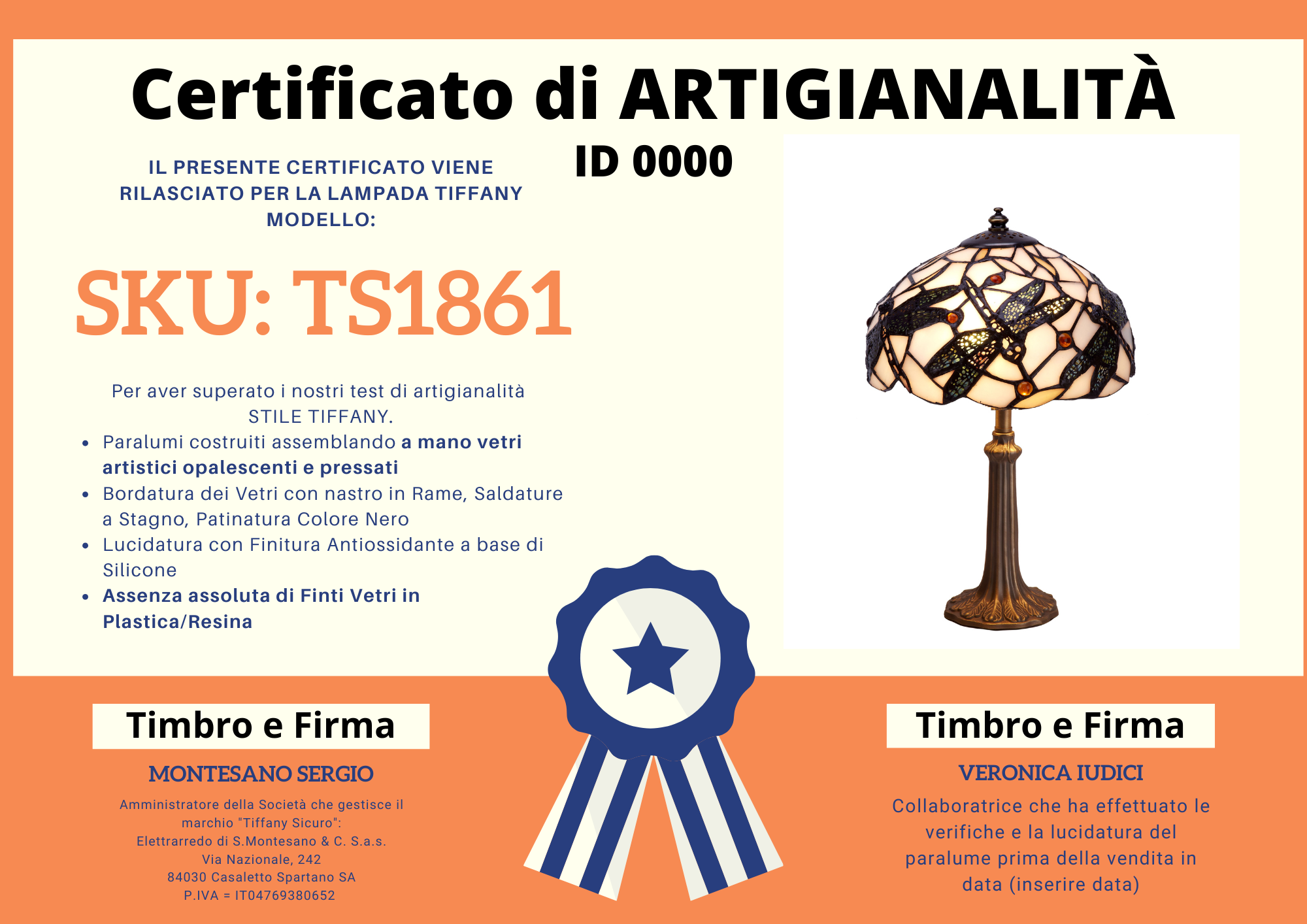 Lampada da Tavolo Libellule Tiffany Media, 30cm 4 Lampada da Tavolo Libellule Tiffany Media, certificato