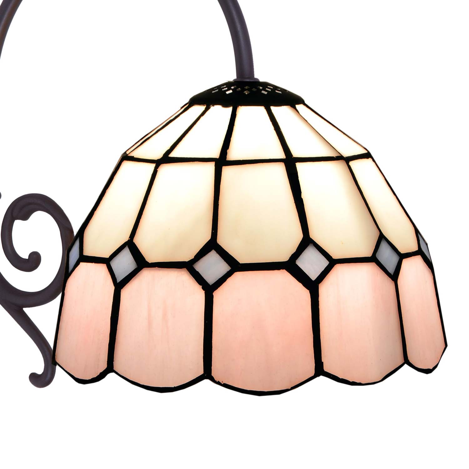 Applique Tiffany a Braccio Classica, diametro 20cm 2 Applique Tiffany a Braccio Classica, dettagli paralume tiffany