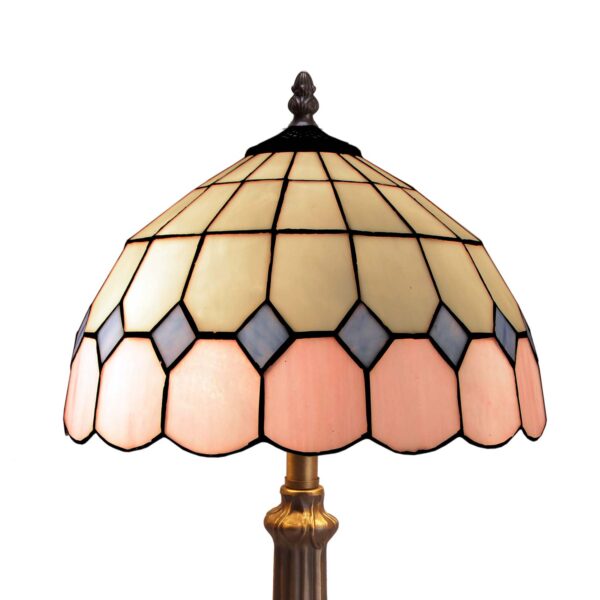 Lampada da Tavolo Classica Tiffany Media, dettagli paralume tiffany
