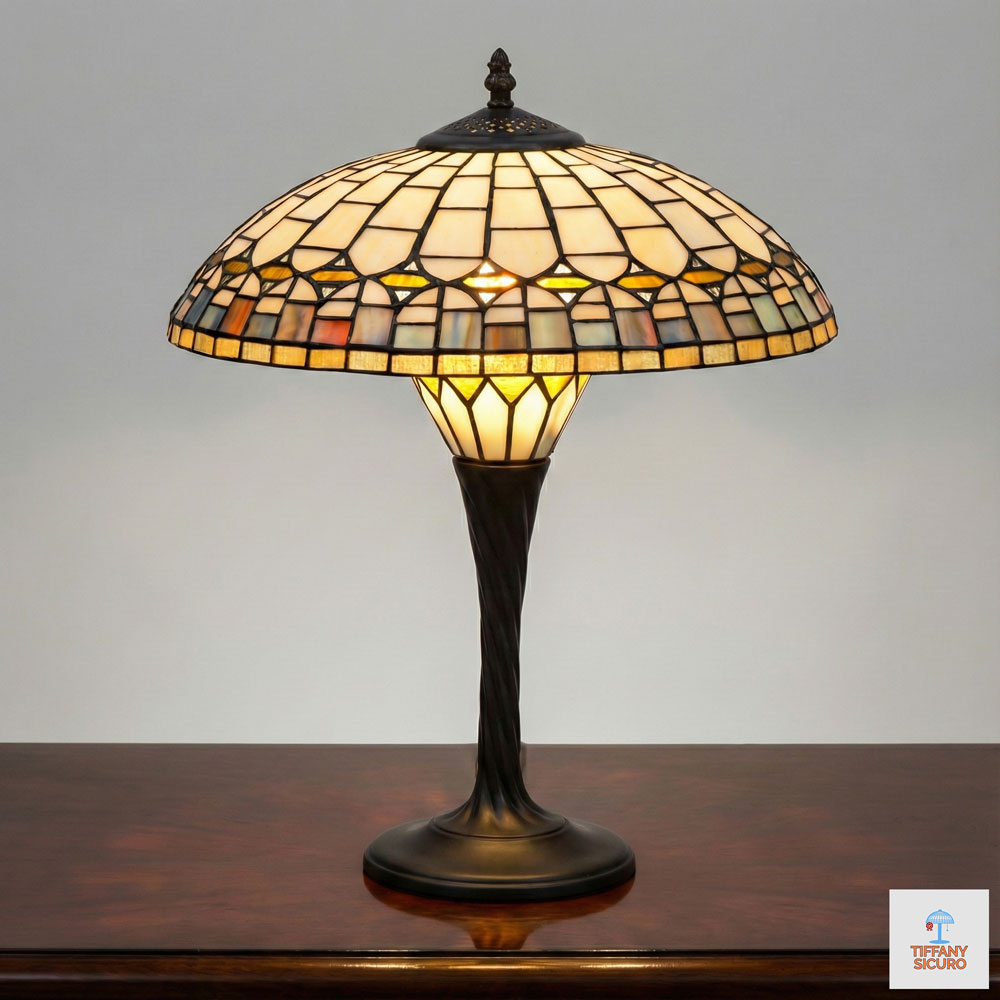 Lampada da Tavolo Moderna Art Deco Tiffany, 40cm 1 Lampada da Tavolo Moderna Art Deco Tiffany