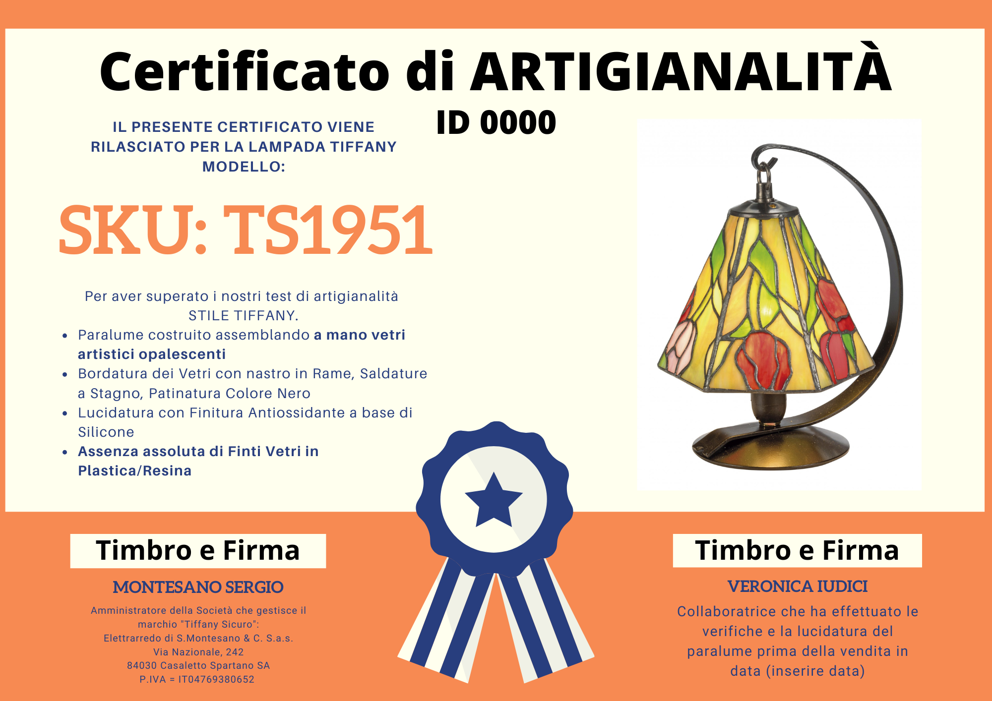 Abat Jour Tulipani Moderna, 15cm 4 Abat Jour Tulipani Moderna, certificato