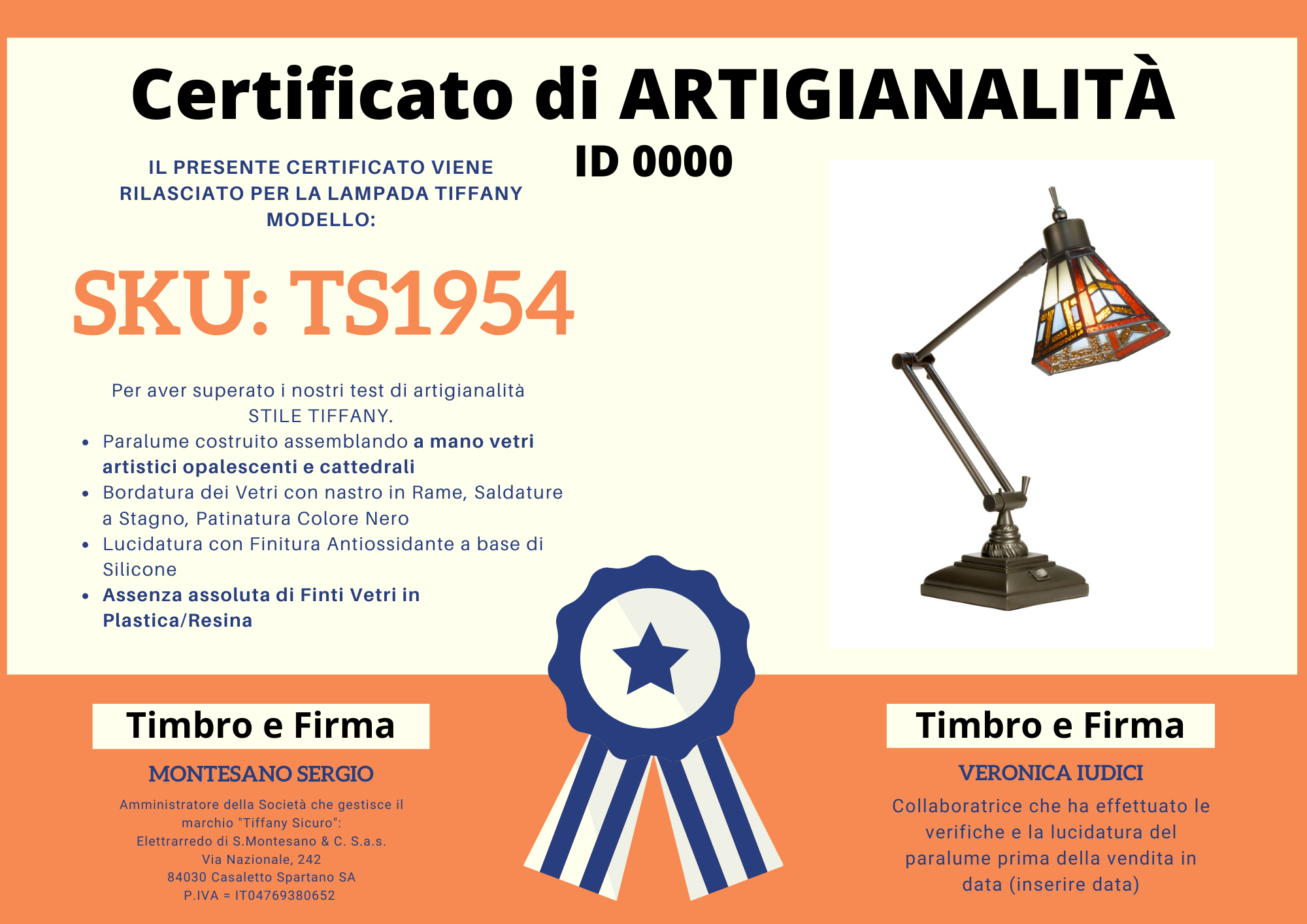 Lampada da Scrivania Art Deco Tiffany, alta 53cm 4 Lampada da Scrivania Art Deco Tiffany, certificato