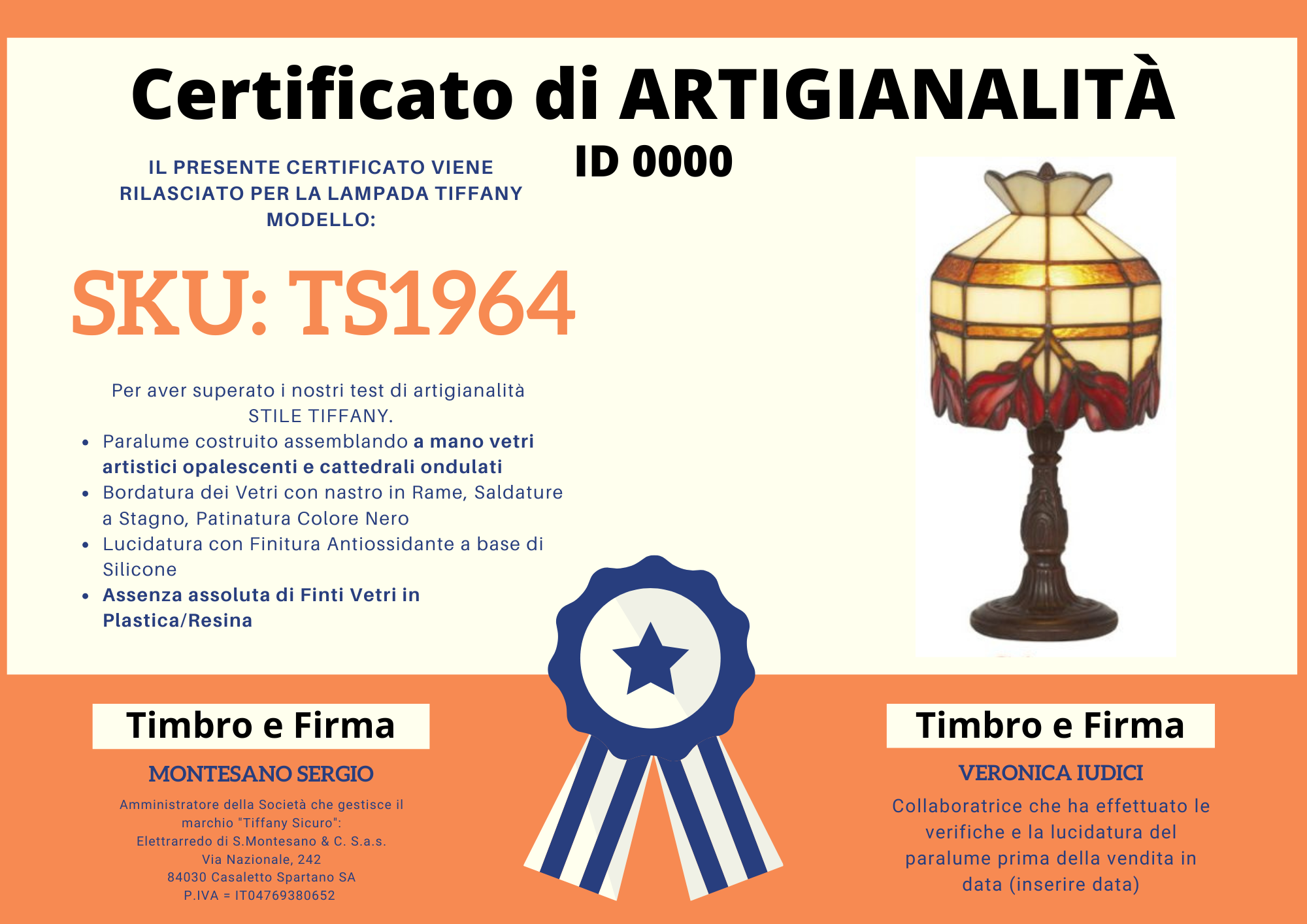 Abat Jour Comodino Fiori Rossi, 15cm 4 Abat Jour Comodino Fiori Rossi, certificato