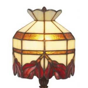 Abat Jour Comodino Fiori Rossi, 15cm 3 Abat Jour Comodino Fiori Rossi, paralume