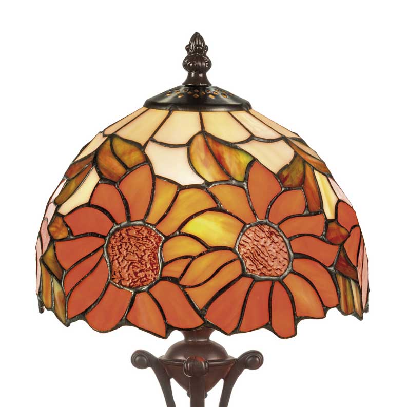 Abat Jour Girasoli Rossi Tiffany, 20cm 3 Abat Jour Girasoli Rossi Tiffany, paralume