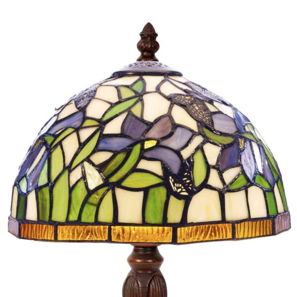 Abat Jour Tiffany Fiori Viola, paralume tiffany