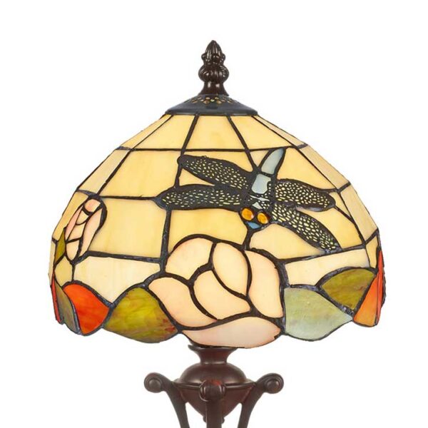 Abat Jour Tiffany Libellule e Fiori, paralume
