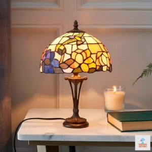 Abat Jour Tiffany Uccelli e Fiori