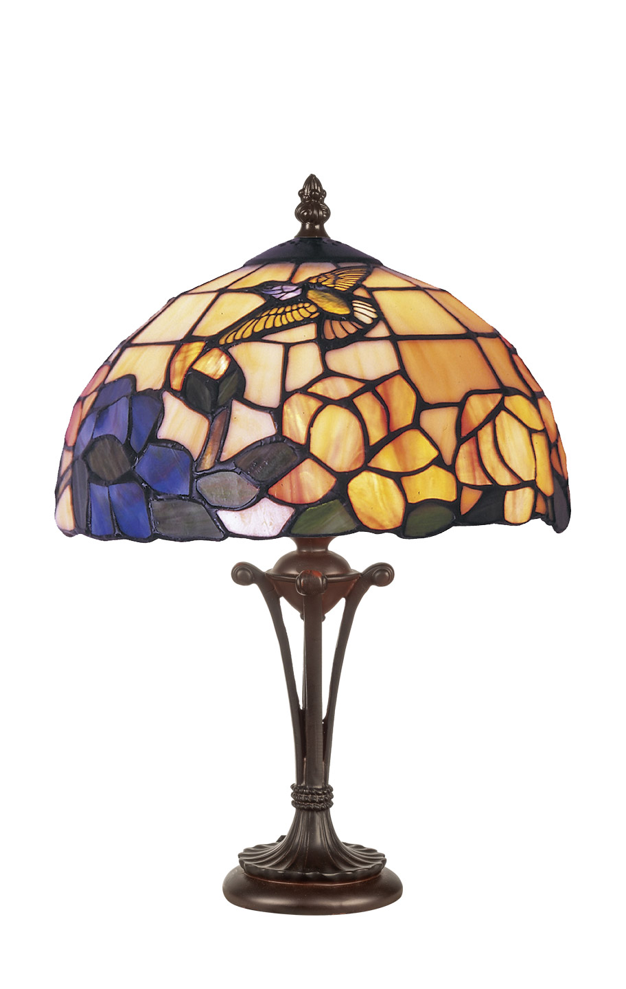 Abat Jour Tiffany Uccelli e Fiori, 25cm 2 Abat Jour Tiffany Uccelli e Fiori
