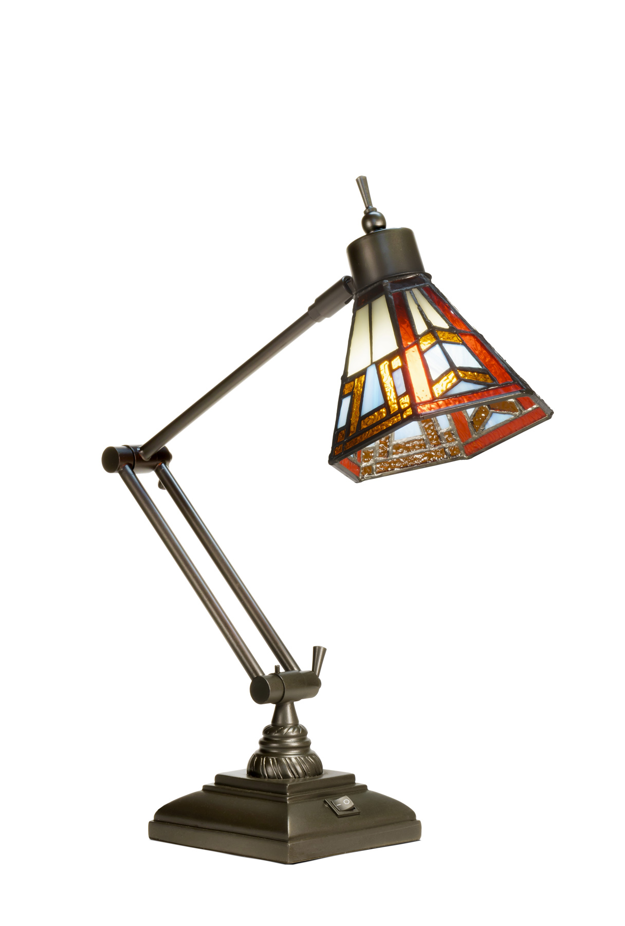 Lampada da Scrivania Art Deco Tiffany, alta 53cm 1 Lampada da Scrivania Art Deco Tiffany