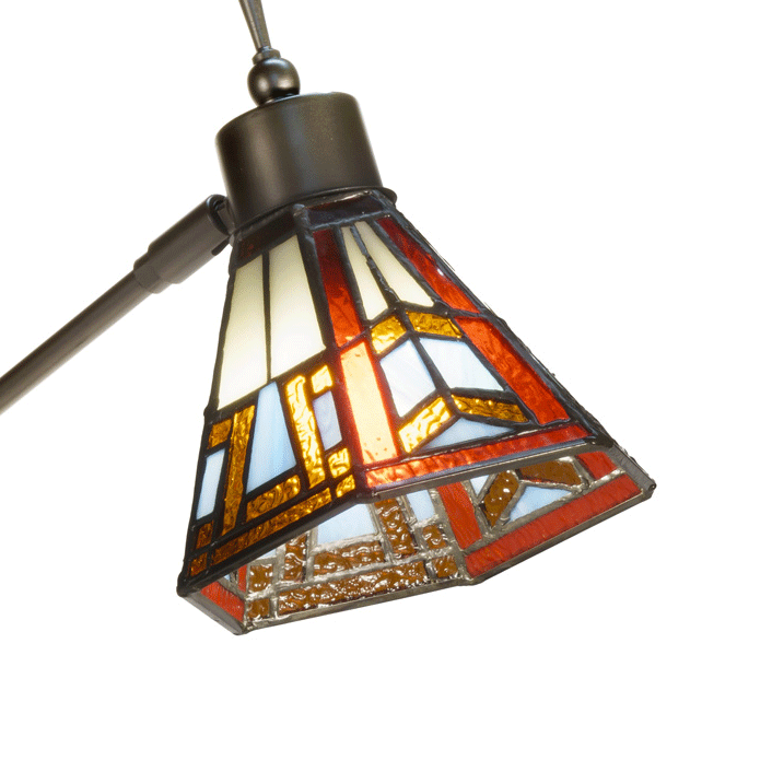 Lampada da Scrivania Art Deco Tiffany, alta 53cm 3 Lampada da Scrivania Art Deco Tiffany, paralume