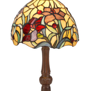 Abat Jour Fiori Rossi e Arancioni Tiffany