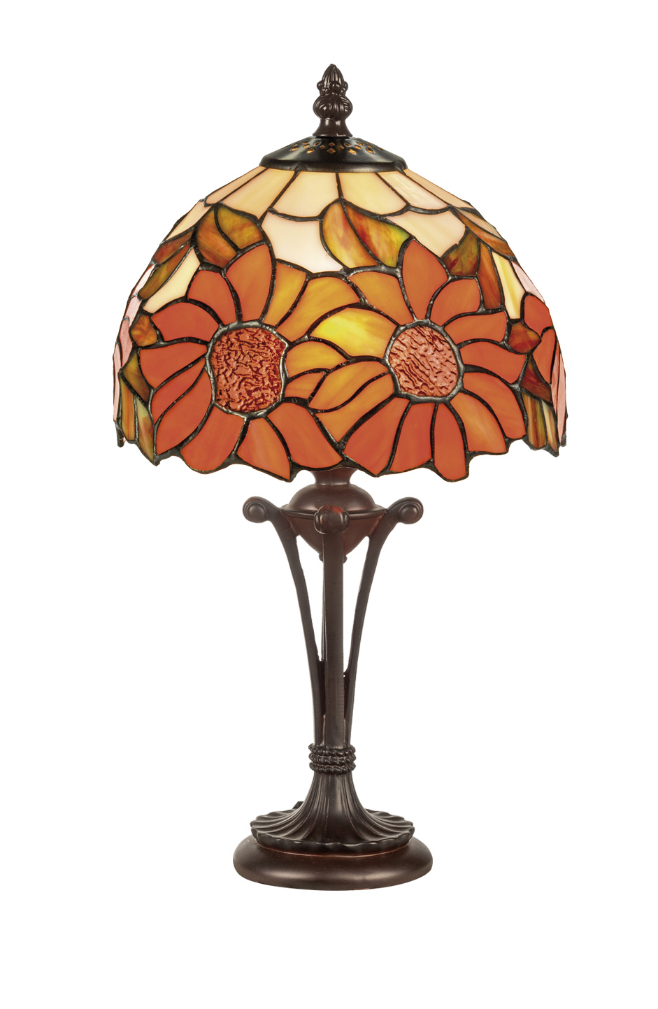 Abat Jour Girasoli Rossi Tiffany, 20cm 1 Abat Jour Girasoli Rossi Tiffany