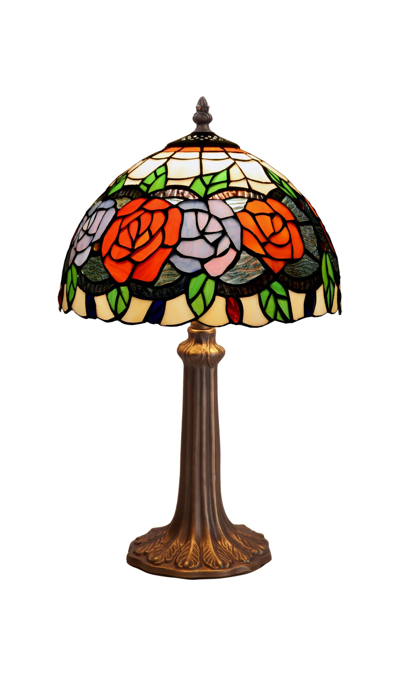 Abat Jour con Rose Tiffany, 20cm 1 Abat Jour con Rose Tiffany