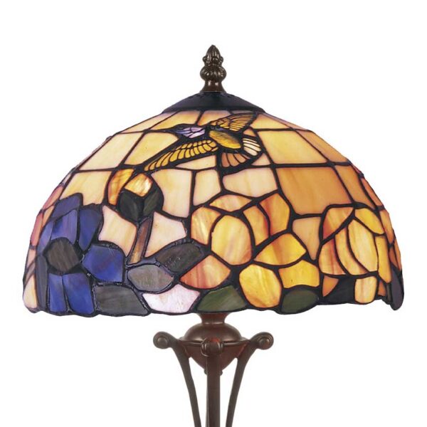 Abat Jour Tiffany Uccelli e Fiori, paralume tiffany